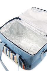 Greenfield Collection Sky Blue 30 Litre Foldable Family Cool Bag - The Greenfield Collection