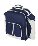 Greenfield Collection Super Deluxe Picnic Backpack Hamper for Four People with Matching Picnic Blanket - The Greenfield Collection