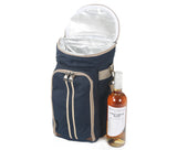 Greenfield Collection Super Deluxe Admiral Blue Wine Cooler Bag for Two People - The Greenfield Collection