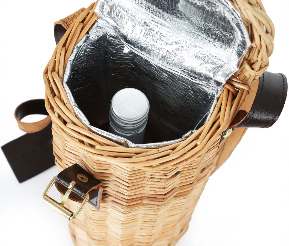 Greenfield Collection Deluxe Willow Wine Cooler Hamper - The Greenfield Collection