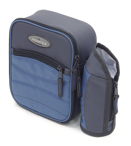 Greenfield Collection Powder Blue Lunch Cool Bag with Removable Bottle Holder - Greenfield Collection