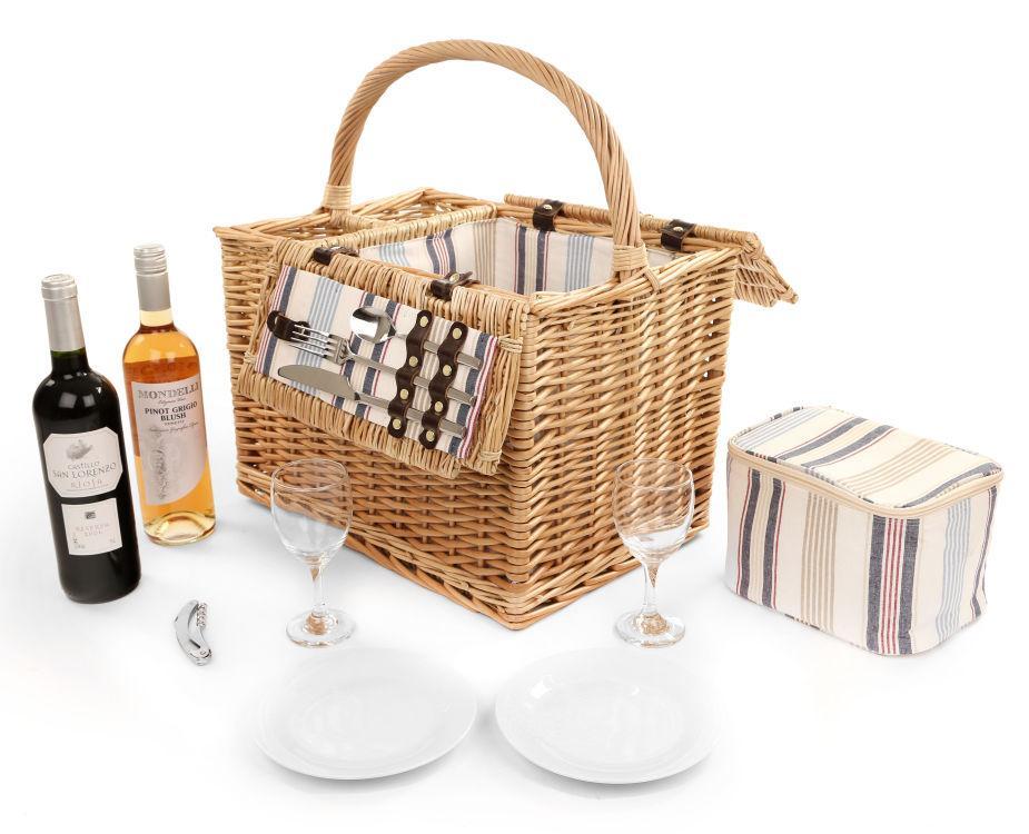 Greenfield Collection Arundel Willow Picnic Hamper for Two People - Greenfield Collection