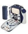 Greenfield Collection Deluxe Picnic Backpack Hamper for Two People with Matching Picnic Blanket - Greenfield Collection